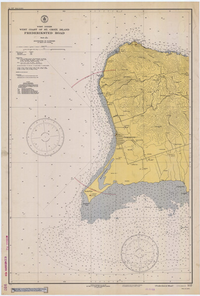 Frederiksted Road 1939 - Old Map Nautical Chart AC Harbors 937 - Puerto Rico & Virgin Islands Frederiksted Road 1939 - Old Map Nautical Chart AC Harbors 937 - Puerto Rico & Virgin Islands