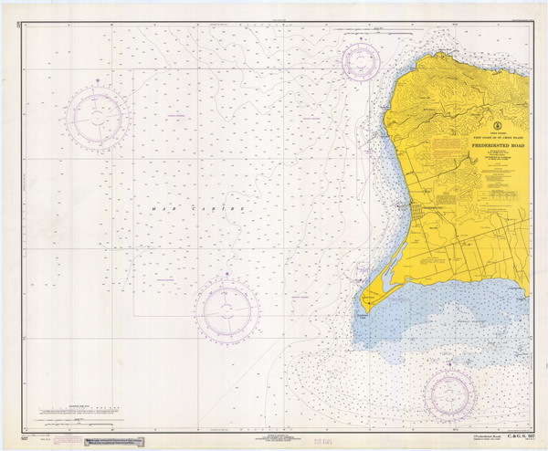 Frederiksted Road 1970 - Old Map Nautical Chart AC Harbors 937 - Puerto Rico & Virgin Islands