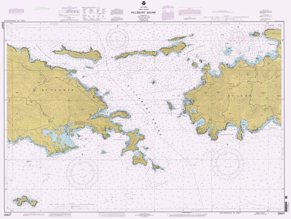 Pillsbury Sound 1997 - Old Map Nautical Chart AC Harbors 938 - Puerto Rico & Virgin Islands