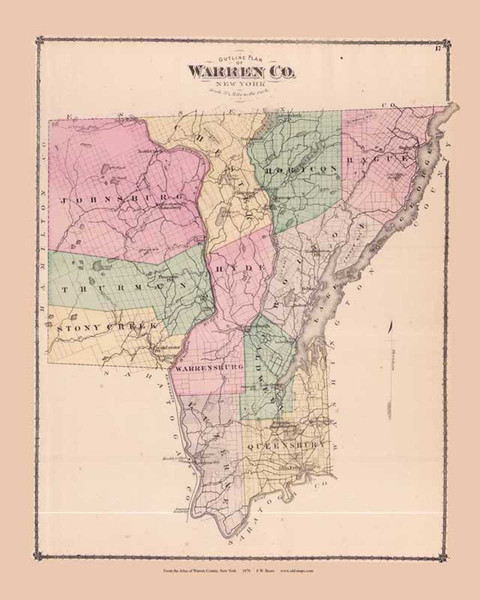 Warren County, New York 1876 - Old Town Map Reprint - Warren Co. Atlas 6