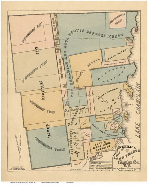 Clinton County New York 1885 - NY Counties Other
