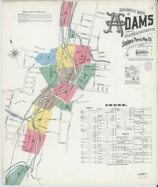Adams, 1901 - Old Map Massachusetts Fire Insurance Index