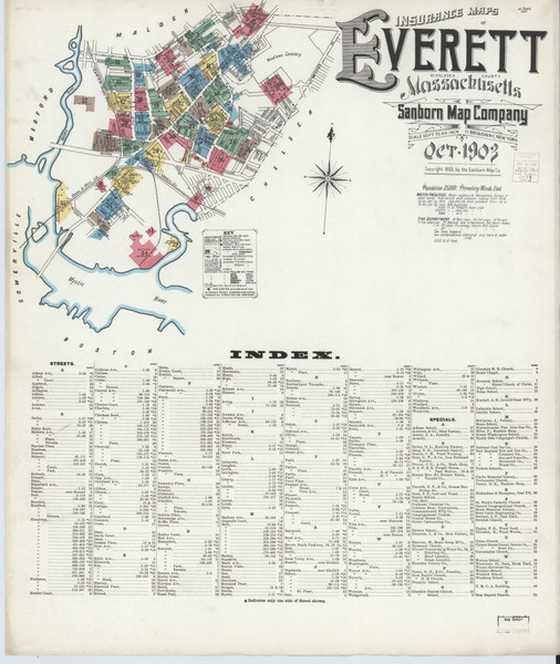 Everett, 1903 - Old Map Massachusetts Fire Insurance Index