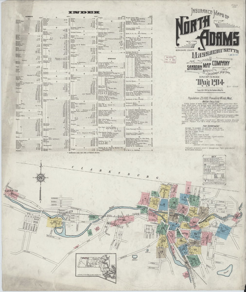 North Adams, 1914 - Old Map Massachusetts Fire Insurance Index