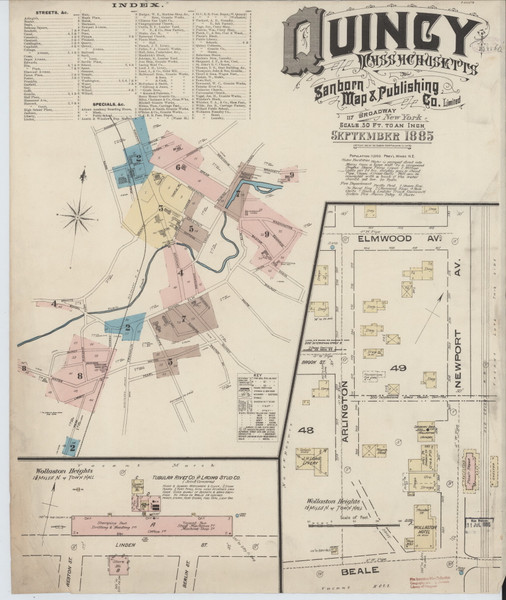 Quincy, 1885 - Old Map Massachusetts Fire Insurance Index Quincy, 1885 - Old Map Massachusetts Fire Insurance Index