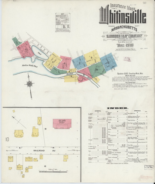 Whitinsville, 1910 - Old Map Massachusetts Fire Insurance Index Whitinsville, 1910 - Old Map Massachusetts Fire Insurance Index