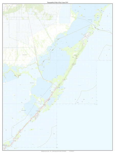 Key Largo 2018 - Custom USGS Old Topo Map - Florida