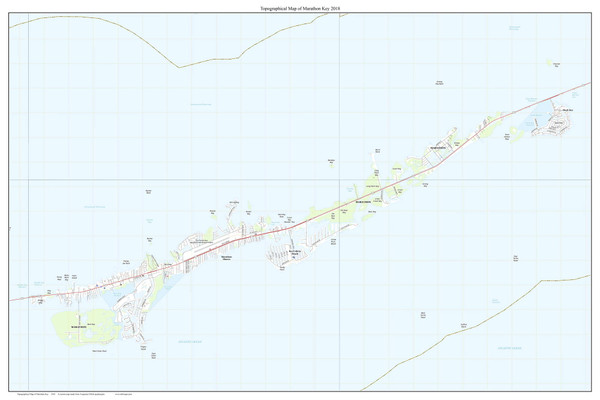 Marathon Key 2018 - Custom USGS Old Topo Map - Florida