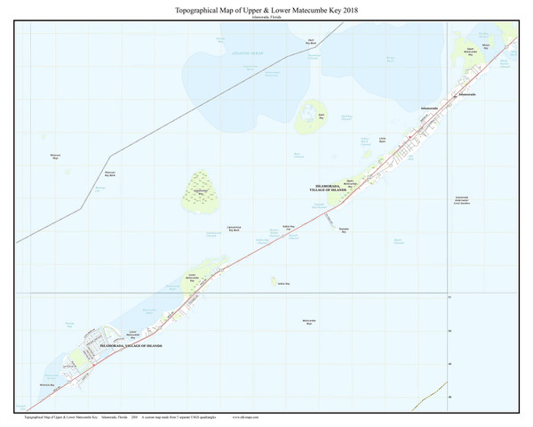 Upper & Lower Matecumbe Key 2018 - Custom USGS Old Topo Map - Florida