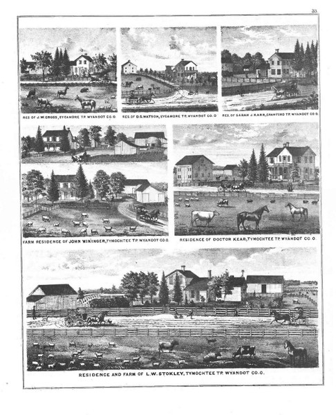 Picture Cross, Ohio 1879 - Old Town Map Reprint - Wyandot County Atlas 56 Picture Cross, Ohio 1879 - Old Town Map Reprint - Wyandot County Atlas 56
