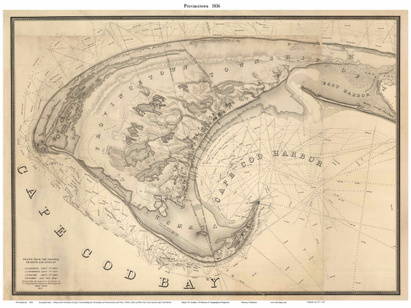 Provincetown, 1836 - Old Map Custom Print Cape Cod