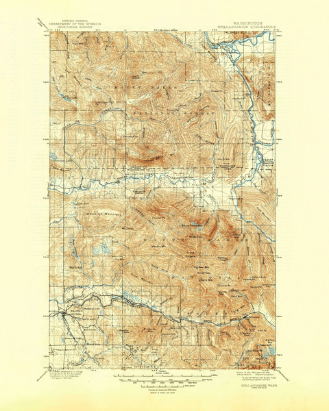 Stilaguamish, Washington 1901 (1946) USGS Old Topo Map Reprint 30x30 WA Quad 244058
