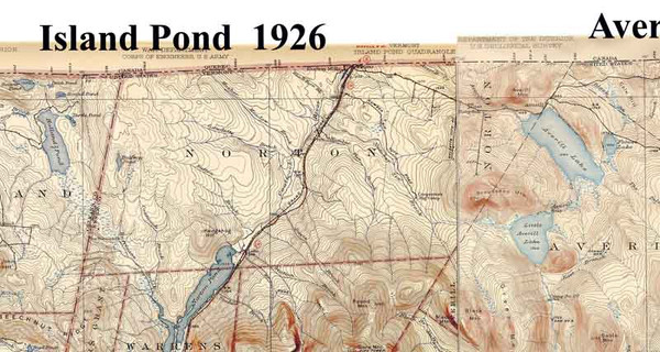 Norton VT 1926 USGS Old Topo Map - Town Composite Essex Co. Norton VT 1926 USGS Old Topo Map - Town Composite Essex Co.