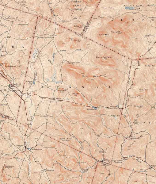 Orange VT 1948 USGS Old Topo Map - Town Composite Orange Co. Orange VT 1948 USGS Old Topo Map - Town Composite Orange Co.