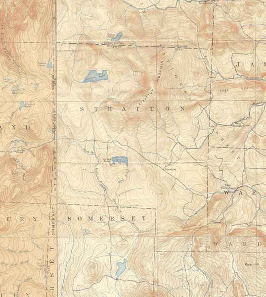 Stratton VT 1899-1900 USGS Old Topo Map - Town Composite Windham Co.