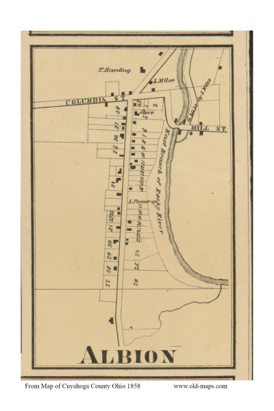 Albion - Strongsville, Ohio 1858 - Copy C - Old Town Map Custom Print - Cuyahoga Co.