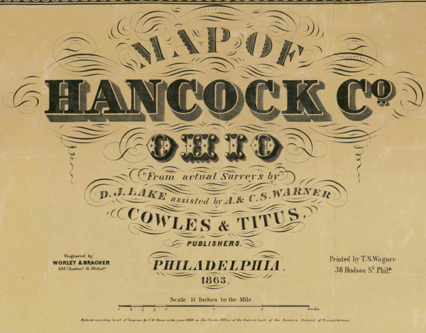 Title of Source Map - Hancock Co., Ohio 1863 - NOT FOR SALE - Hancock Co.