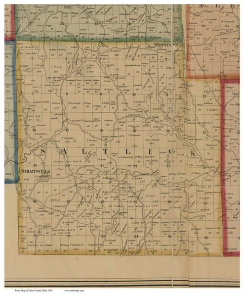 Salt Lick, Ohio 1859 Old Town Map Custom Print - Perry Co. Salt Lick, Ohio 1859 Old Town Map Custom Print - Perry Co.