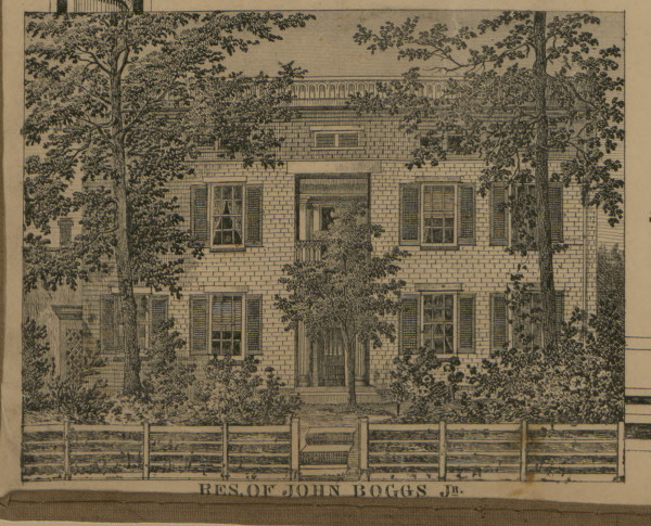 Boggs Residence - Pickaway Co., Ohio 1858 Old Town Map Custom Print - Pickaway Co.