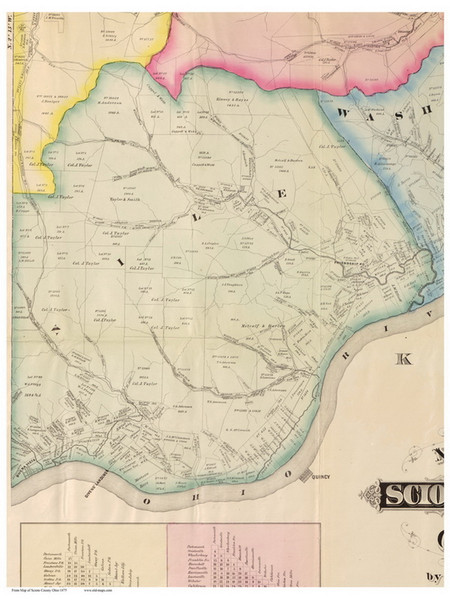 Nile, Ohio 1875 Old Town Map Custom Print - Scioto Co. Nile, Ohio 1875 Old Town Map Custom Print - Scioto Co.