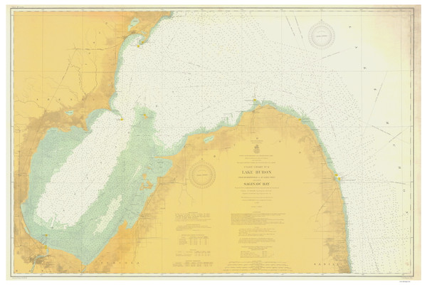 Saginaw Bay 1906 Lake Huron Harbor Chart Reprint Great Lakes 5 - 52