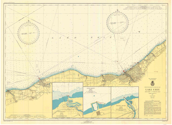 Lake Erie - Moss Point to Vermilion 1944 Lake Erie Harbor Chart Reprint Great Lakes Harbors #3 - 35 Lake Erie - Moss Point to Vermilion 1944 Lake Erie Harbor Chart Reprint Great Lakes Harbors #3 - 35