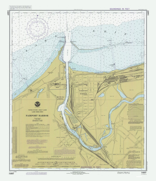 Fairport Harbor 1983 Lake Erie Harbor Chart Reprint Great Lakes Harbors #3 - 346