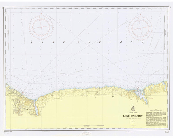 Sodus Bay to Rochester 1956 Lake Ontario Harbor Chart Reprint Great Lakes 2 - 23