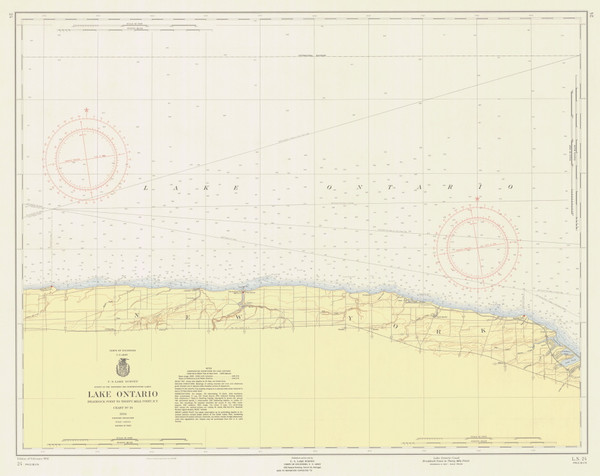 Braddock Point to Thirty Mile Point 1956 Lake Ontario Harbor Chart Reprint Great Lakes 2 - 24