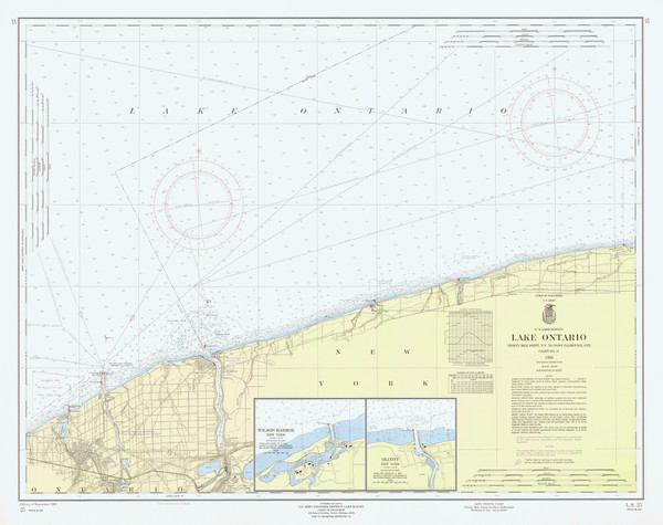 Thirty Mile Point to Port Dalhousie 1965 Lake Ontario Harbor Chart Reprint Great Lakes 2 - 25