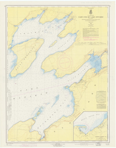 East End of Lake Ontario 1962 Lake Ontario Harbor Chart Reprint Great Lakes 2 - LS211