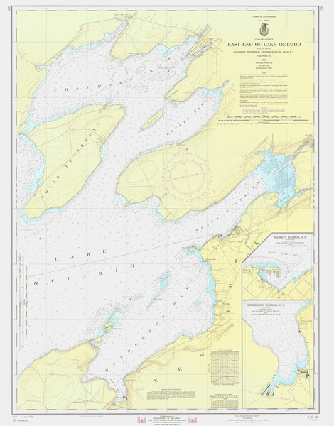 East End of Lake Ontario 1968 Lake Ontario Harbor Chart Reprint Great Lakes 2 - 211 East End of Lake Ontario 1968 Lake Ontario Harbor Chart Reprint Great Lakes 2 - 211