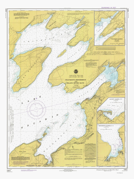East End of Lake Ontario 1978 Lake Ontario Harbor Chart Reprint Great Lakes 2 - 211 East End of Lake Ontario 1978 Lake Ontario Harbor Chart Reprint Great Lakes 2 - 211