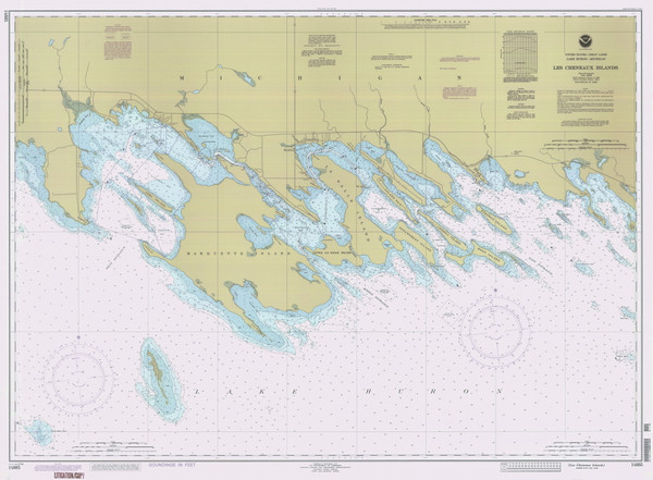 Les Chenaux Islands 1993 Northwest Lake Huron Harbor Chart Reprint Great Lakes 6 - 601 Les Chenaux Islands 1993 Northwest Lake Huron Harbor Chart Reprint Great Lakes 6 - 601