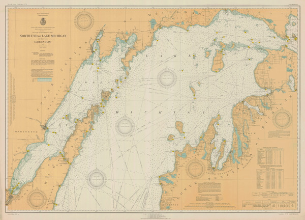 North End of Lake Michigan 1930 Lake Michigan Harbor Chart Reprint Great Lakes 7 - 70 North End of Lake Michigan 1930 Lake Michigan Harbor Chart Reprint Great Lakes 7 - 70