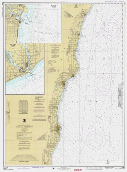 Algoma to Sheboygan 1988 Lake Michigan Harbor Chart Reprint Great Lakes 7 - 73 Algoma to Sheboygan 1988 Lake Michigan Harbor Chart Reprint Great Lakes 7 - 73