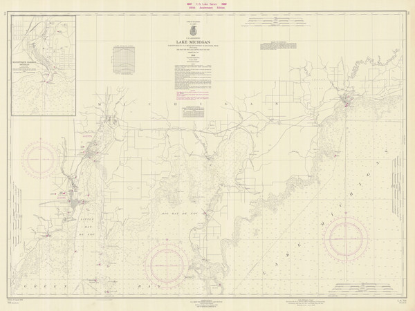 Dutch Johns Point to Fishery Point 1966 Lake Michigan Harbor Chart Reprint Great Lakes 7 - 701 Dutch Johns Point to Fishery Point 1966 Lake Michigan Harbor Chart Reprint Great Lakes 7 - 701