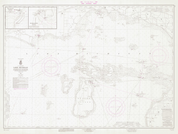 Waugoshance Point to Seul Choix Point 1966 Lake Michigan Harbor Chart Reprint Great Lakes 7 - 704 Waugoshance Point to Seul Choix Point 1966 Lake Michigan Harbor Chart Reprint Great Lakes 7 - 704