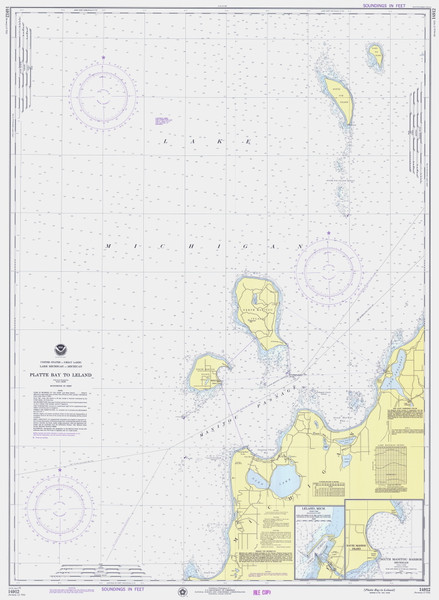 Platte Bay to Leland 1975 Lake Michigan Harbor Chart Reprint Great Lakes 7 - 705 Platte Bay to Leland 1975 Lake Michigan Harbor Chart Reprint Great Lakes 7 - 705