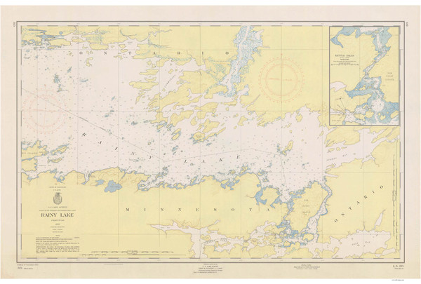 Rainy Lake - Big Island Oak Point Island 1955 Minnesota-Ontario Border Lakes Nautical Chart Reprint Great Lakes 8 - 819 Rainy Lake - Big Island Oak Point Island 1955 Minnesota-Ontario Border Lakes Nautical Chart Reprint Great Lakes 8 - 819