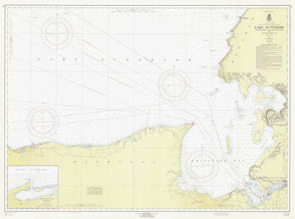 St Marys River to Au Sable Point 1958 Lake Superior Harbor Chart Reprint Great Lakes 9 - 92 St Marys River to Au Sable Point 1958 Lake Superior Harbor Chart Reprint Great Lakes 9 - 92