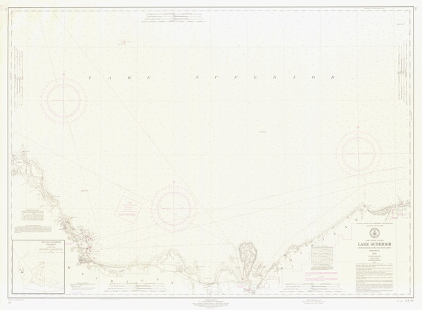 Grand Marais to Big Bay Point 1973 Lake Superior Harbor Chart Reprint Great Lakes 9 - 93