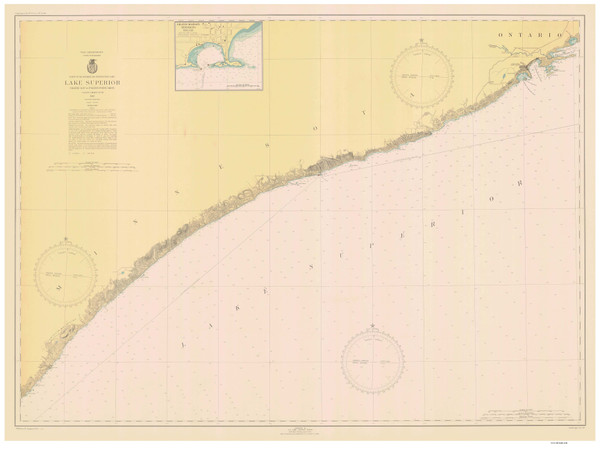 Beaver Bay to Pigeon Point 1943 Lake Superior Harbor Chart Reprint Great Lakes 9 - 97