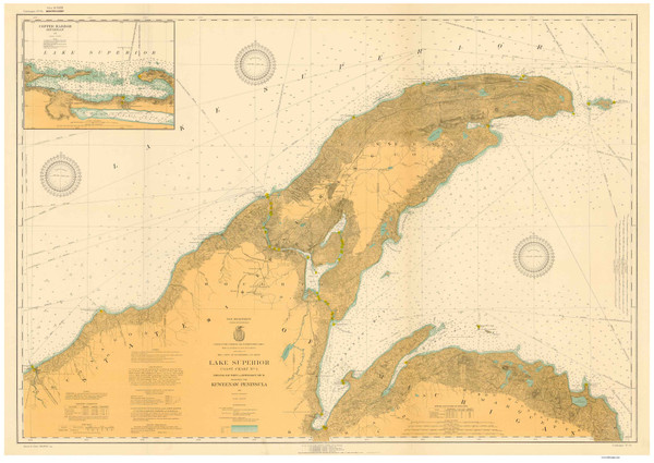 Big Bay Point to Ontonagon 1926 Lake Superior Harbor Chart Reprint Great Lakes 9 - 94old Big Bay Point to Ontonagon 1926 Lake Superior Harbor Chart Reprint Great Lakes 9 - 94old