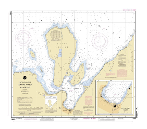 Munising Harbor and Approaches 2005 Lake Superior Harbor Chart Reprint Great Lakes 9 - 931