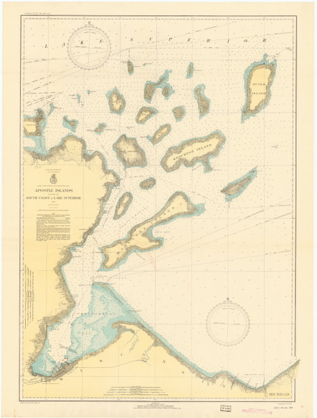 Apostle Islands 1935 Lake Superior Harbor Chart Reprint Great Lakes 9 - 961 Apostle Islands 1935 Lake Superior Harbor Chart Reprint Great Lakes 9 - 961