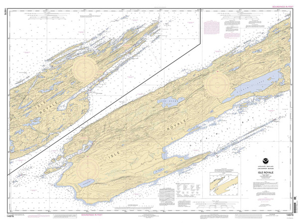 Isle Royale 2004 Lake Superior Harbor Chart Reprint Great Lakes 9 - 981 Isle Royale 2004 Lake Superior Harbor Chart Reprint Great Lakes 9 - 981