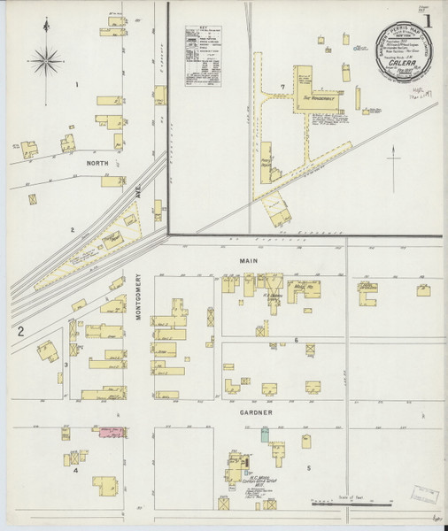 Calera, Alabama 1897 - Old Map Alabama Fire Insurance Index Calera, Alabama 1897 - Old Map Alabama Fire Insurance Index