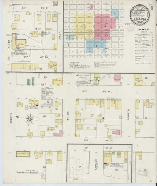 Cullman, Alabama 1894 - Old Map Alabama Fire Insurance Index