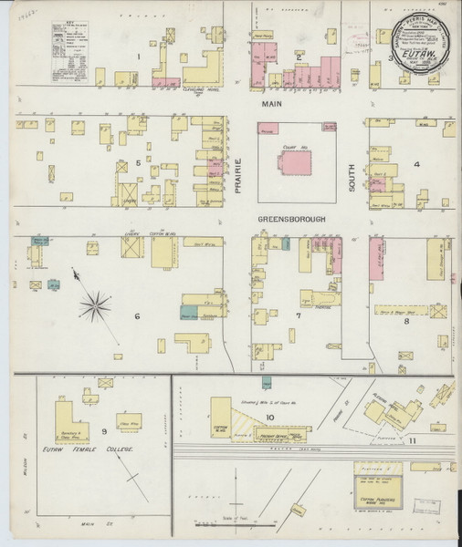 Eutaw, Alabama 1893 - Old Map Alabama Fire Insurance Index Eutaw, Alabama 1893 - Old Map Alabama Fire Insurance Index